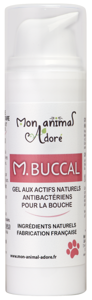 M. Buccal, gel antibactérien contre la mauvaise haleine, les rougeurs de gencives du chien et du chat, en flacon de 50 ml