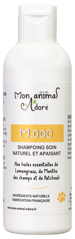 M. Doo, shampoing soin pour chien et chat au pelage sensible, flacon de 200 ml
