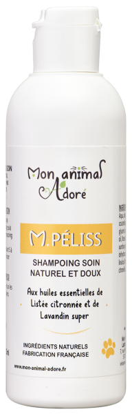 M. Péliss, shampoing soin naturel et doux pour chien et chat, en flacon de 200 ml